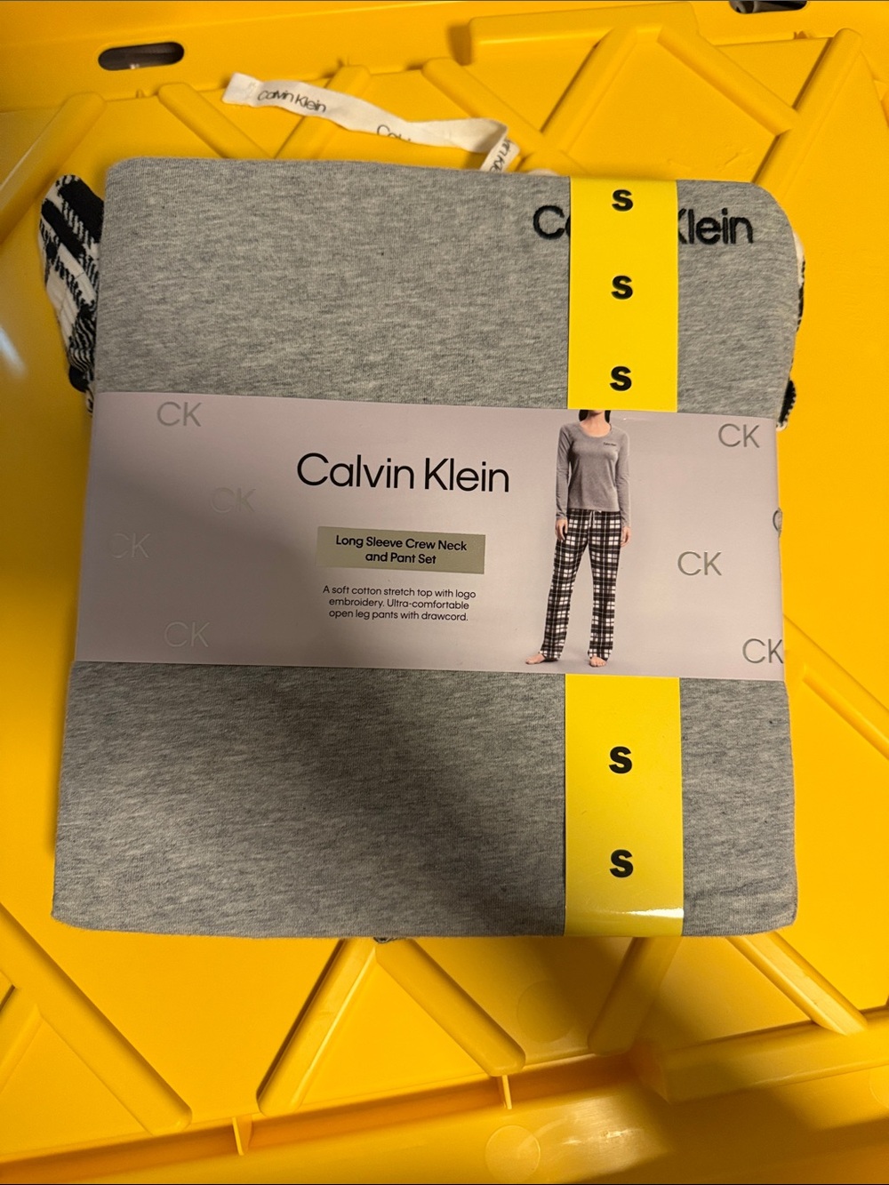 Calvin Klein Light Gray Heather Long-Sleeve Pajama Set